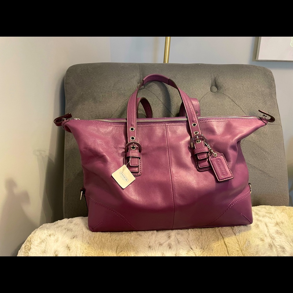 Authentic Coach Soho Leather Satchel Convertible Bag
